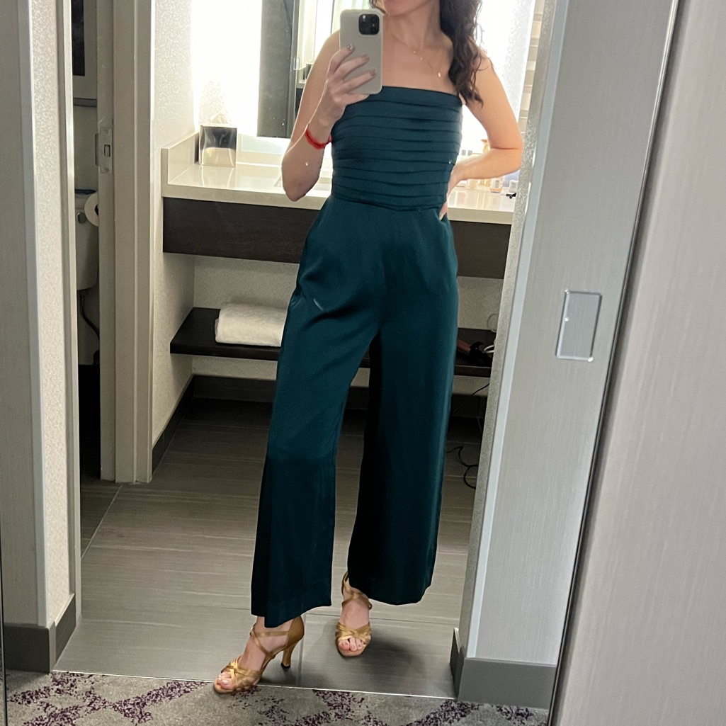 Jumpsuit Emerald Green Abercrombie Xs